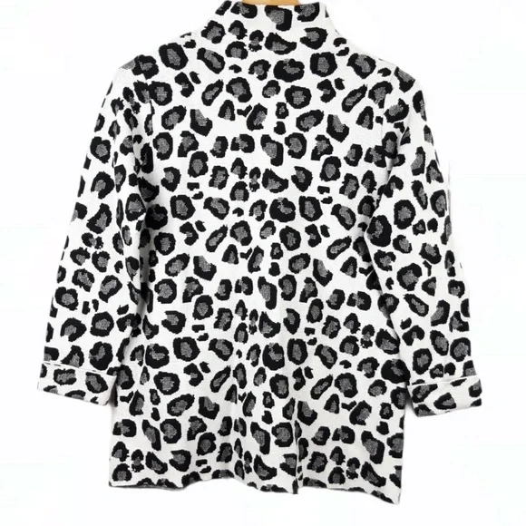 Leopard Print Mock Neck Sweater - Picture 1 of 6